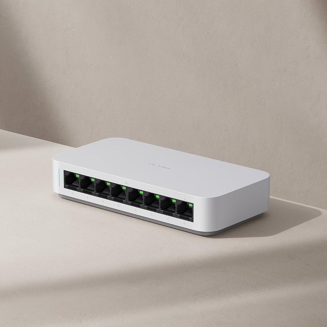 شيومي-مي 8 منافذ مفتاح إيثرنت  - مراجعة Xiaomi Hub Mijia Hub وسعره